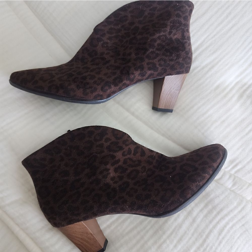 Ara leather leopard print boots - Picture 7 of 16